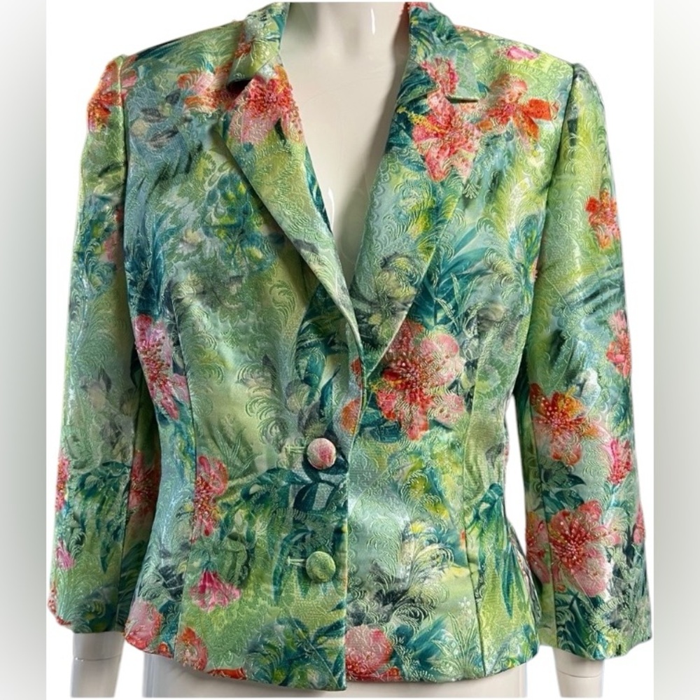 Carmen Marc Valvo Tropical Jacket.